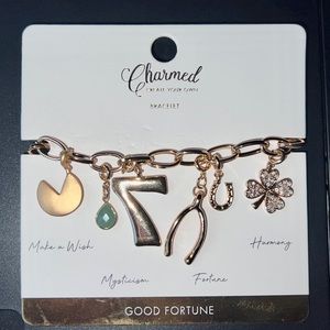 Lovisa Adjustable Lucky Charm Bracelet - Gold Tone Fashion Jewelry